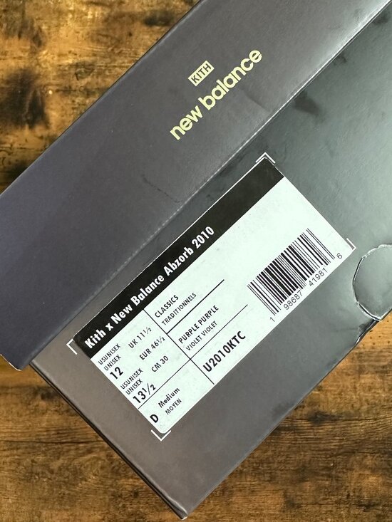 NEW IN BOX KITH x New Balance Abzorb 2010 - Purple / Black - Size 12 main image 5
